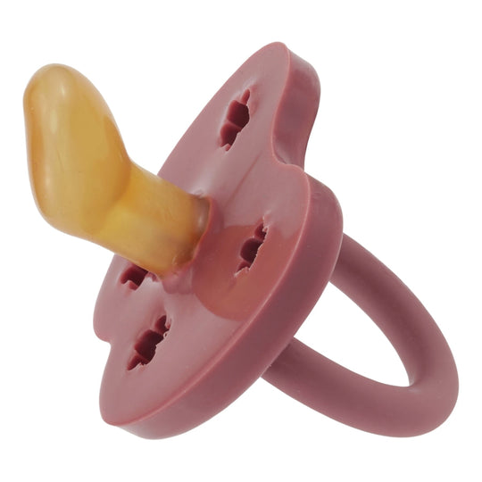 Round Natural Rubber Pacifier - Rosewood by Hevea