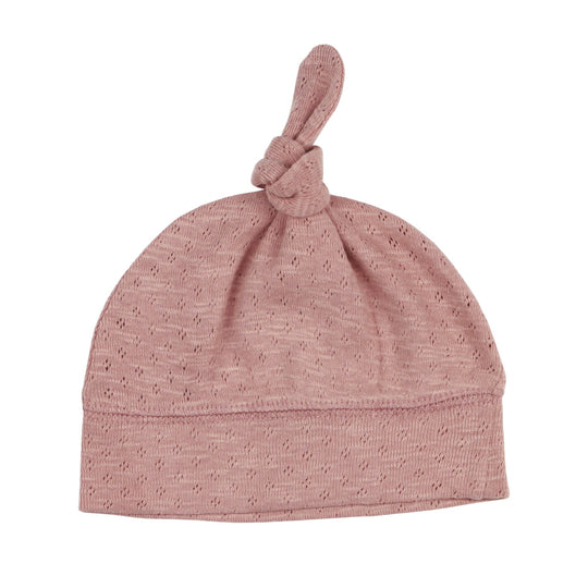 Organic Pointelle Knotted Hat - Taffy by Loved Baby