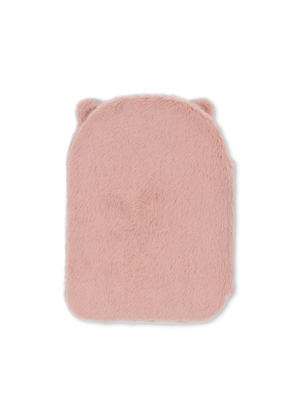 A pink plush pouch or bag shown on a plain white background.