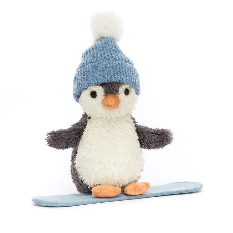 Peanut Penguin Snowboarding - Small 5x7 Inch by Jellycat