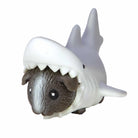Toy shark figure on a white background