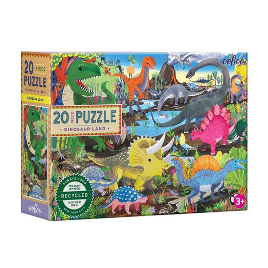 20 Piece Puzzle - Dinosaur Land by Eeboo