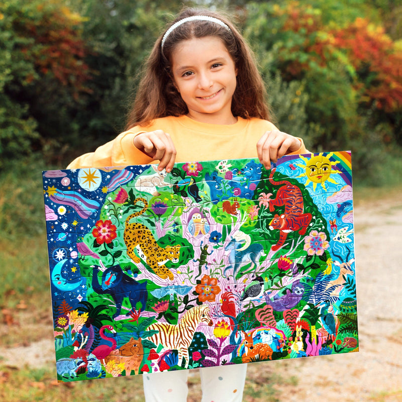 100 Piece Puzzle - Tree of Wildlife by Eeboo
