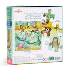 Back of the puzzle box with illustrations of otters and eeflo branding