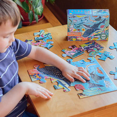 20 Piece Puzzle - Sharks and Friends by Eeboo