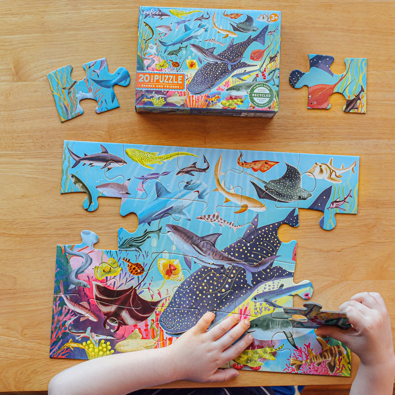 20 Piece Puzzle - Sharks and Friends by Eeboo