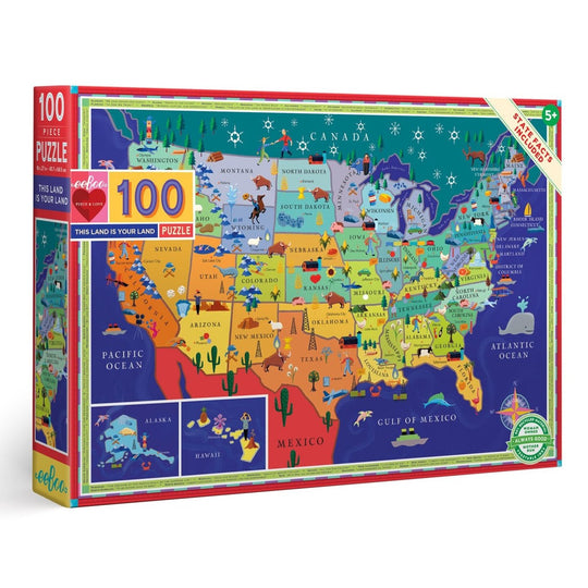 100 Piece Puzzle - This Land is Your Land by Eeboo