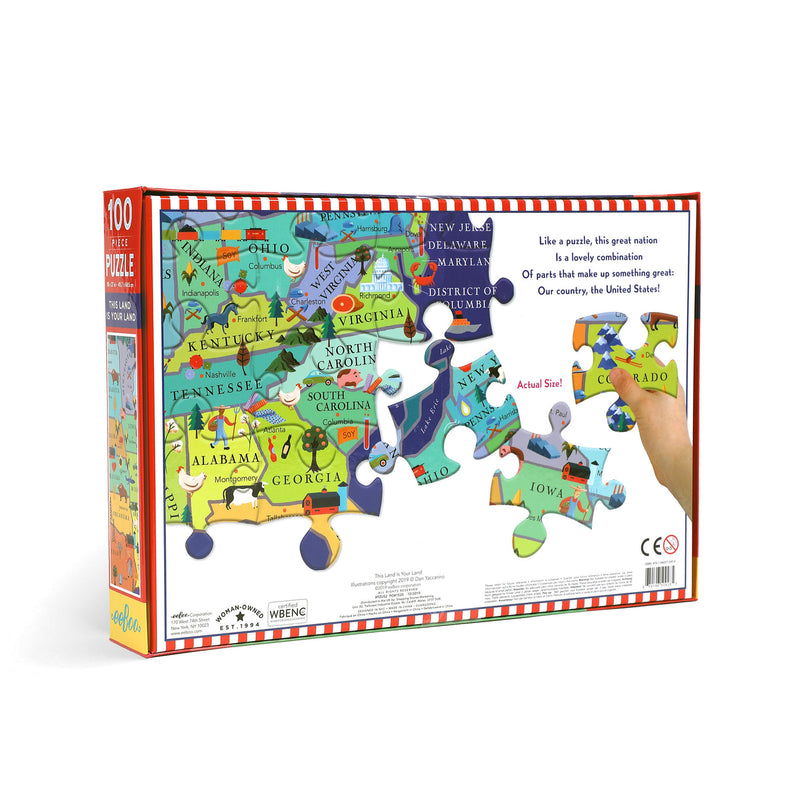 100 Piece Puzzle - This Land is Your Land by Eeboo