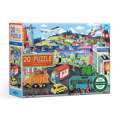 20 Piece Puzzle - Vehicles by Eeboo
