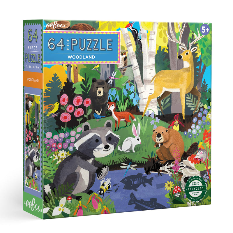 64 Piece Puzzle - Woodland by Eeboo