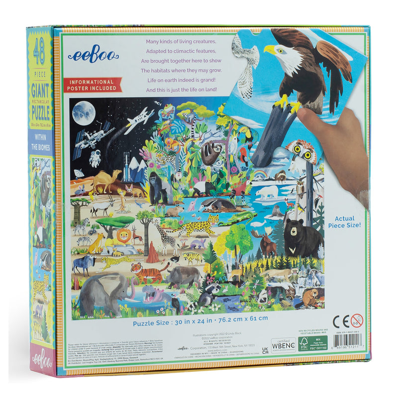 48 Piece Giant Puzzle - Within the Biome by Eeboo