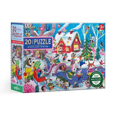 20 Piece Puzzle - Woodland Winter by Eeboo FINAL SALE