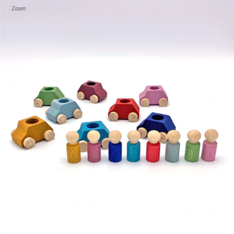 Pack of 8 Cars with Figures by Lubulona
