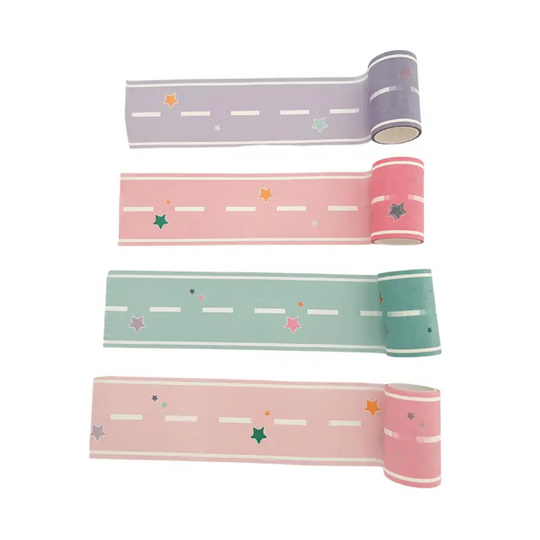Pastel Colored Play Road Tape (Set of 4 Rolls) by MagicPlaybook