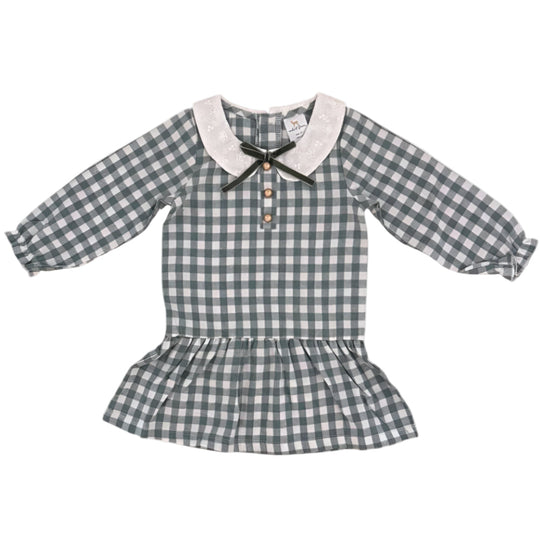 Wendy Dress - Green Plaid Flannel by Velvet Fawn - FINAL SALE