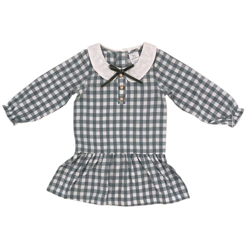 Wendy Dress - Green Plaid Flannel by Velvet Fawn - FINAL SALE