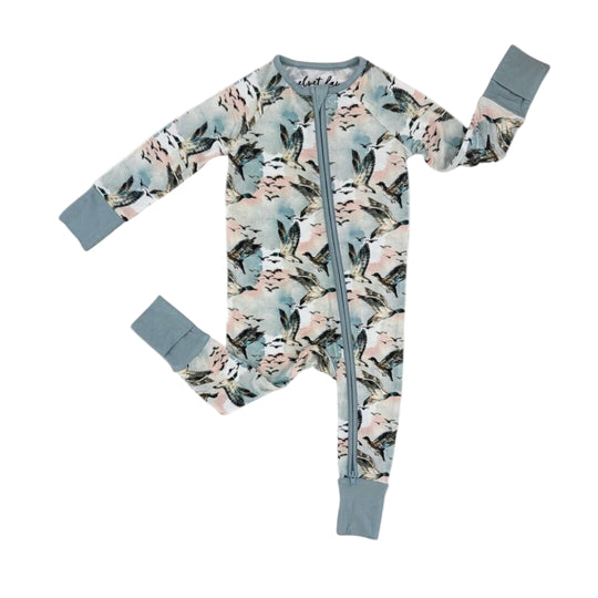 Bamboo Zipper Pajama - Mallard Sky by Velvet Fawn