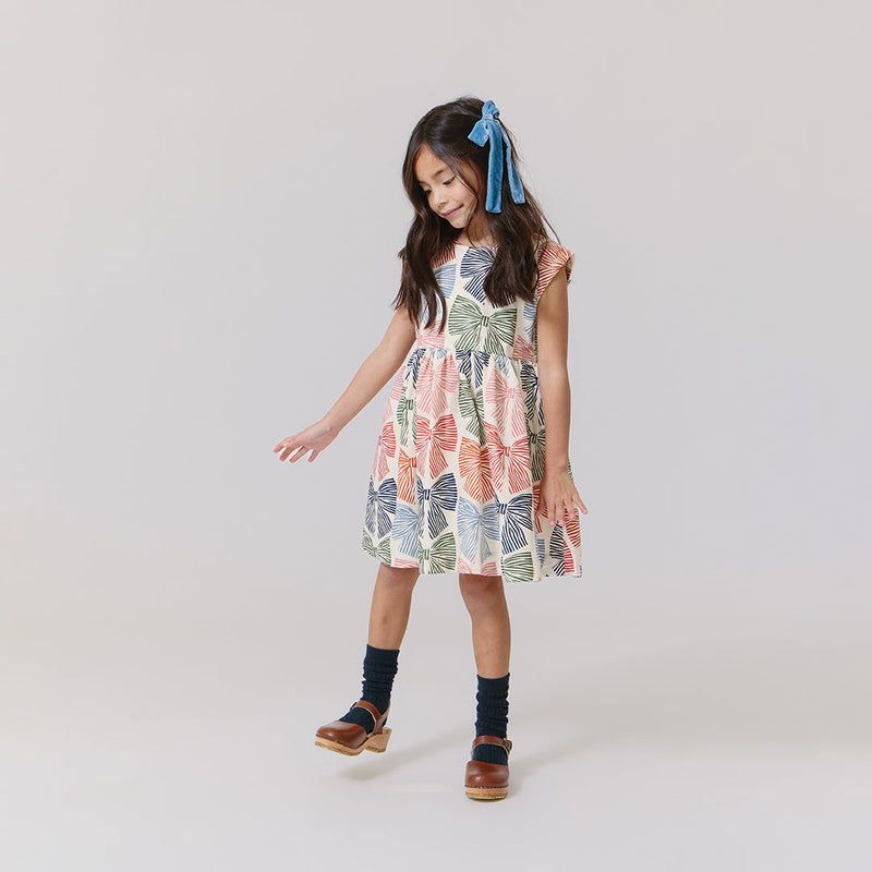 Adaline Dress - Multi Striped Bows by Pink Chicken - FINAL SALE