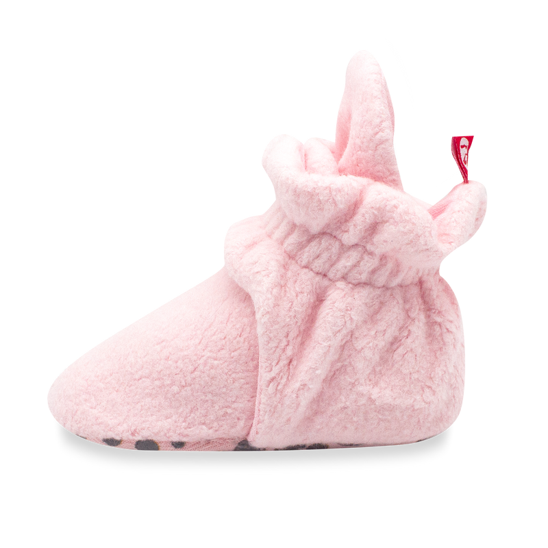 Cozie Fleece Gripper Booties - Baby Pink by Zutano