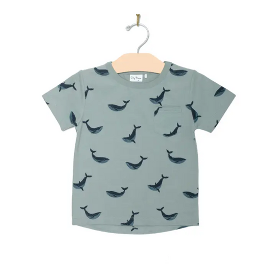 Pocket Tee - Blue Whale by City Mouse