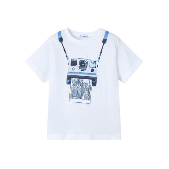 Polaroid Camera Tee - White/Blue by Mayoral - FINAL SALE