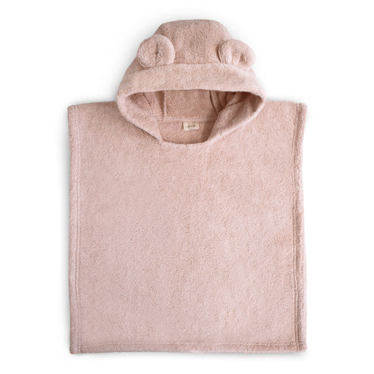Organic Cotton Bear Poncho Towel - Blush by Mushie & Co