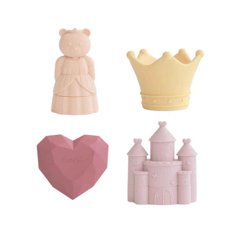 Princess Mold Free Bath Play Set - 4 Pack by Mushie & Co