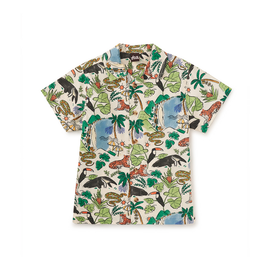 Printed Camp Shirt - Rio Animal Scenic by Tea Collection - FINAL SALE