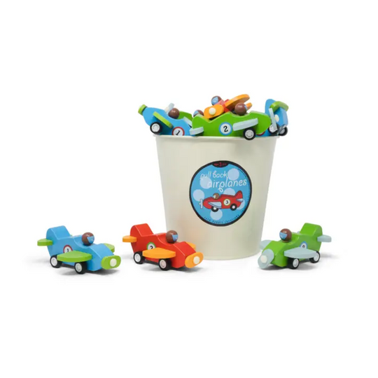 Pull Back Wooden Planes (1 Unit Assorted) by Jack Rabbit Creations