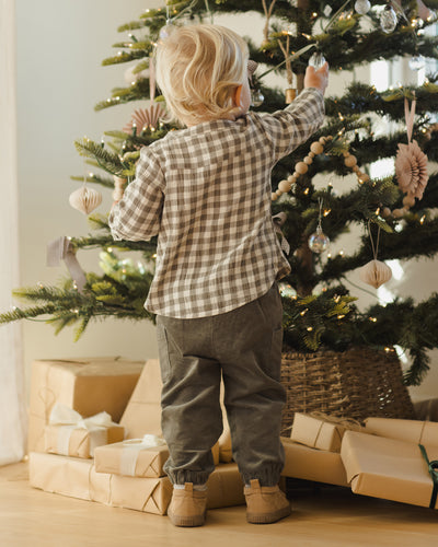 Milo Shirt - Forest Check by Quincy Mae