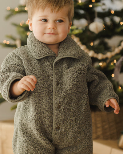 Shearling Jumpsuit - Forest by Quincy Mae