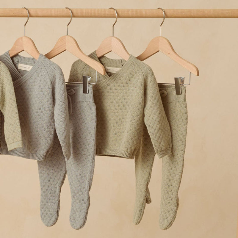 Knit Wrap Top + Pant Set - Fern by Quincy Mae