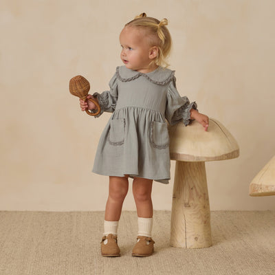 Marisol Dress - Steel Blue by Quincy Mae