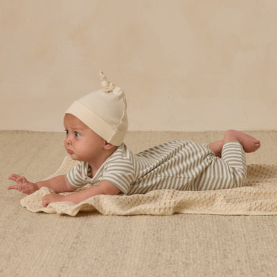 Knotted Baby Hat - Natural by Quincy Mae