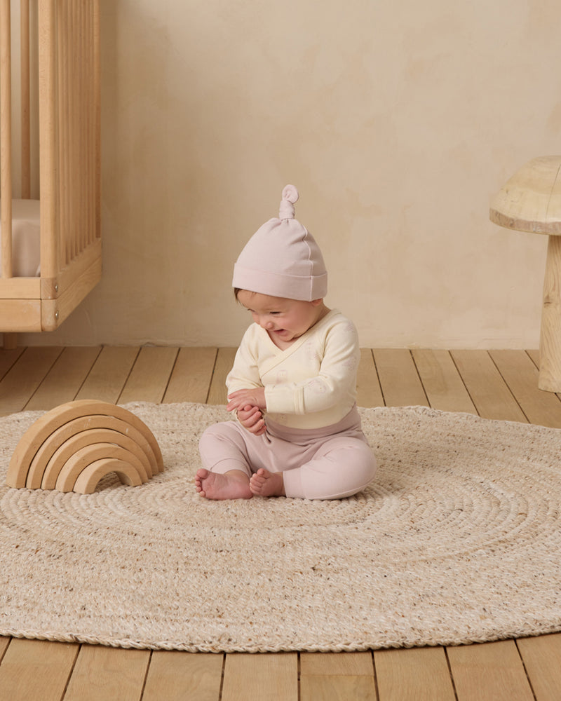 Knotted Baby Hat - Lilac by Quincy Mae