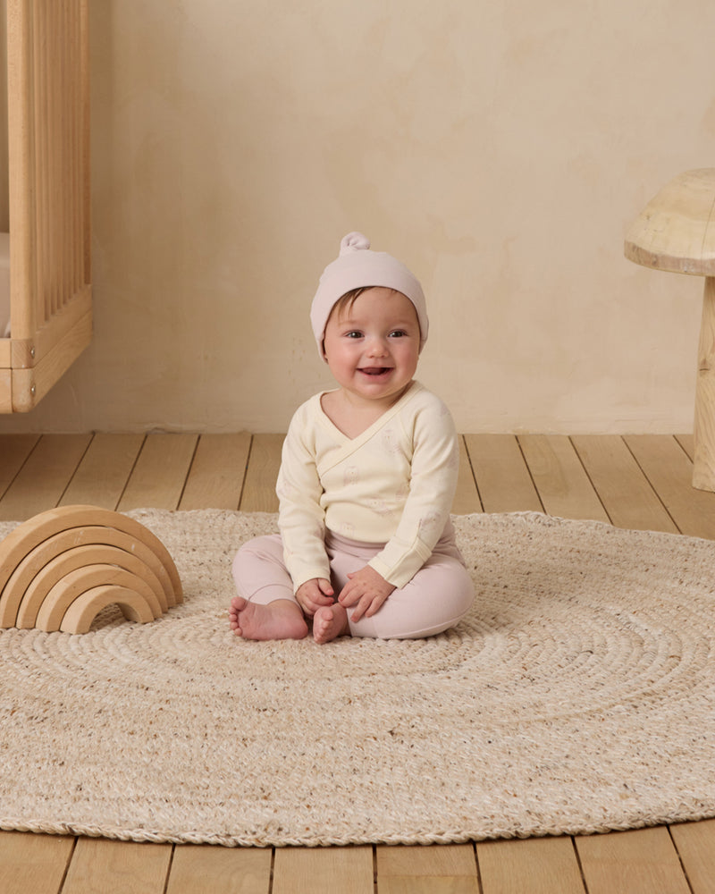 Side Snap Bodysuit + Pant Set - Snow Owls by Quincy Mae