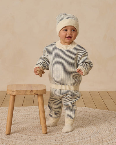 Chunky Knit Pant - Ocean by Quincy Mae