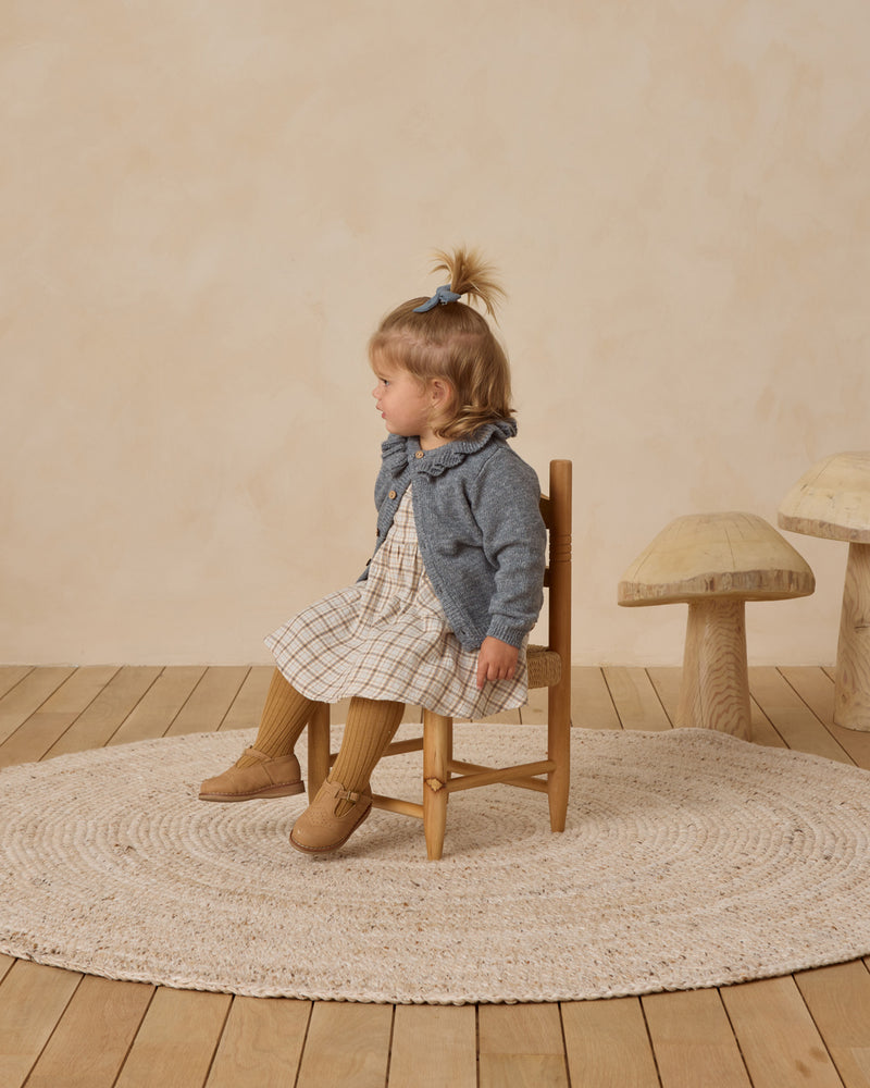 Ruffle Collar Cardigan - Ocean by Quincy Mae