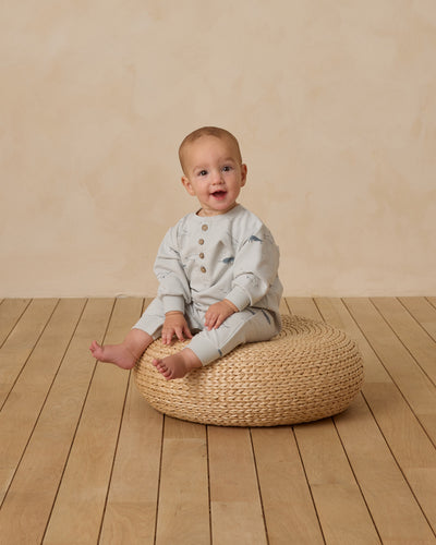 Relaxed Fleece Jumpsuit - Narwhals by Quincy Mae