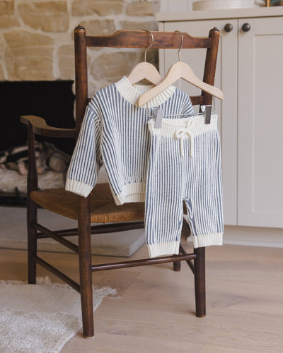 Chunky Knit Pant - Ocean by Quincy Mae