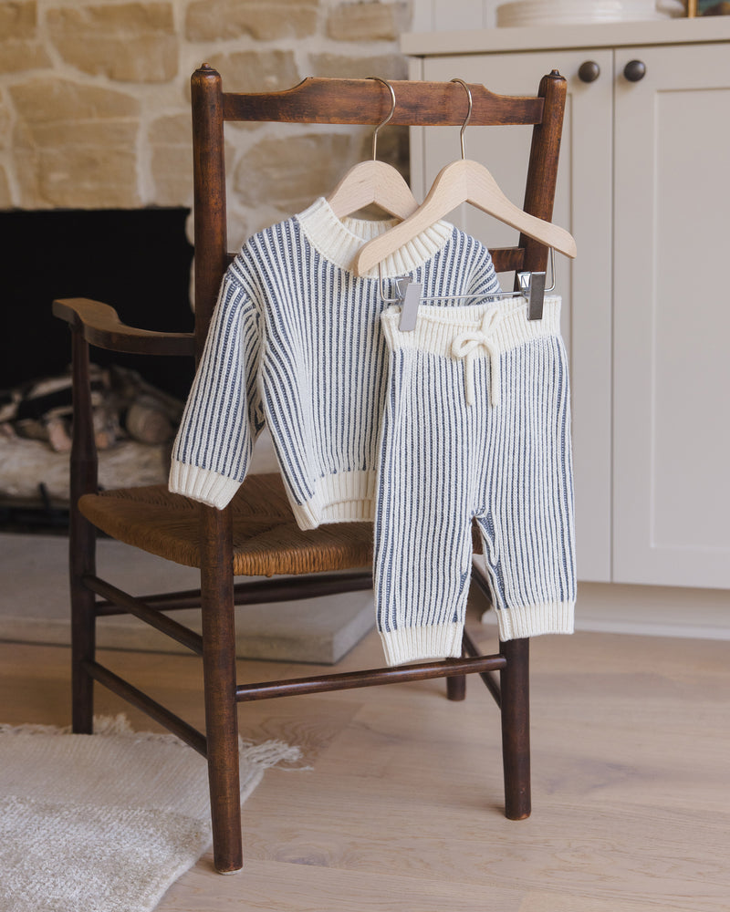 Chunky Knit Pant - Ocean by Quincy Mae