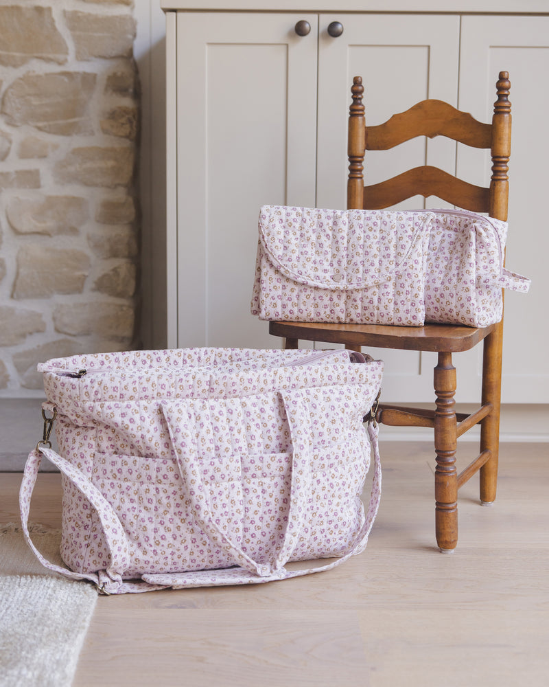 Diaper Bag + Changing Pad Set - Wildflower by Quincy Mae