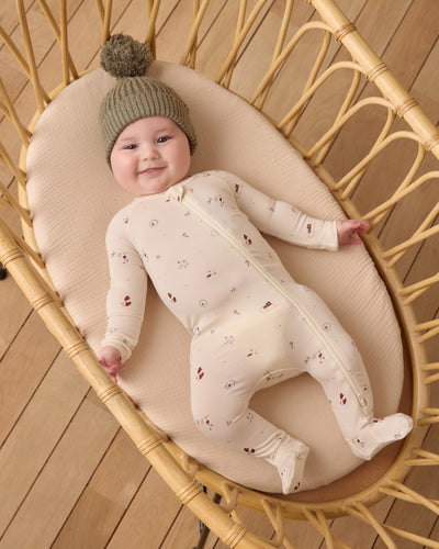 Bamboo Zip Footie - Winter Wonderland by Quincy Mae