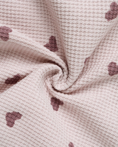 Waffle Slouch Set - Hearts by Quincy Mae