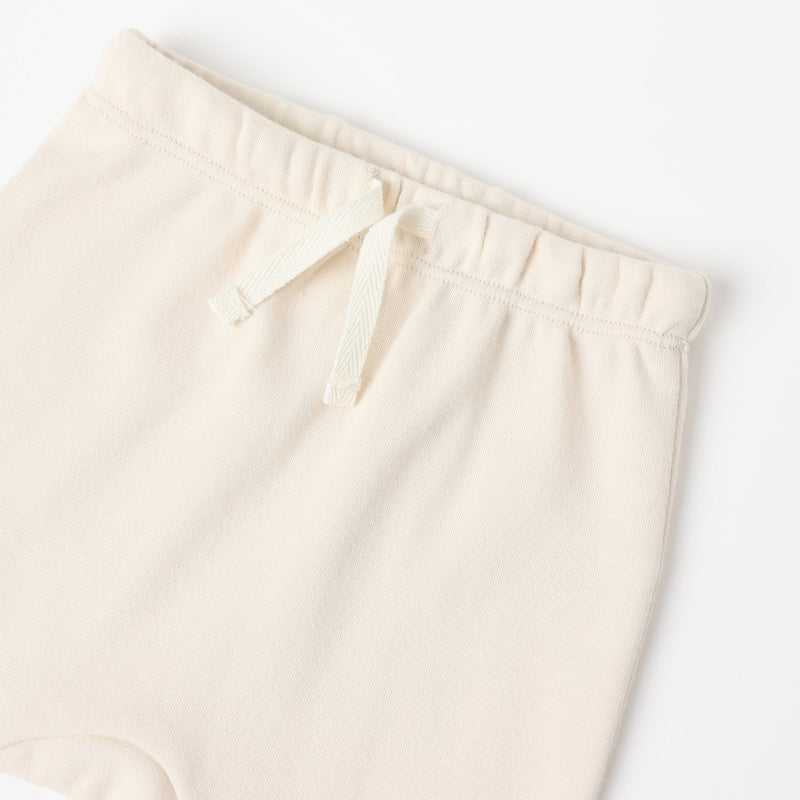 Wrap Top + Footed Pant Set - Natural by Quincy Mae