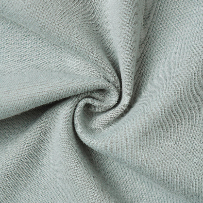 Wrap Top + Footed Pant Set - Steel Blue by Quincy Mae