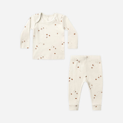 Ribbed Tee + Legging Set - Acorns by Quincy Mae - FINAL SALE