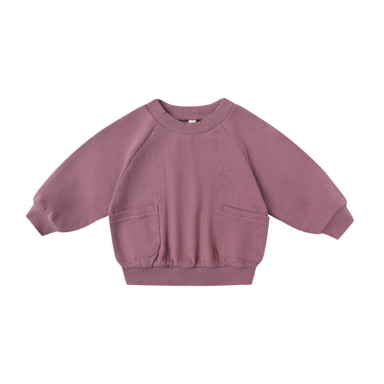 Pocket Sweatshirt - Mulberry by Quincy Mae