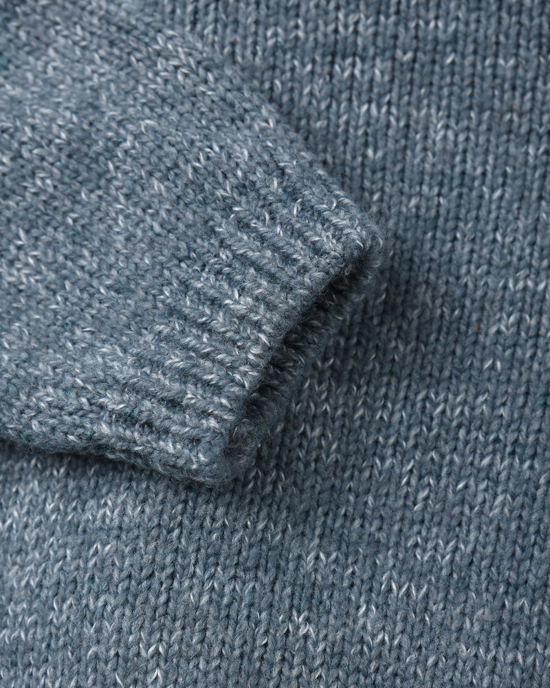 Ruffle Collar Cardigan - Ocean by Quincy Mae