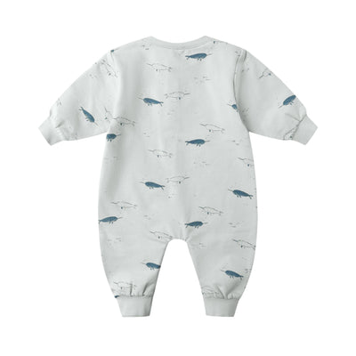 Relaxed Fleece Jumpsuit - Narwhals by Quincy Mae